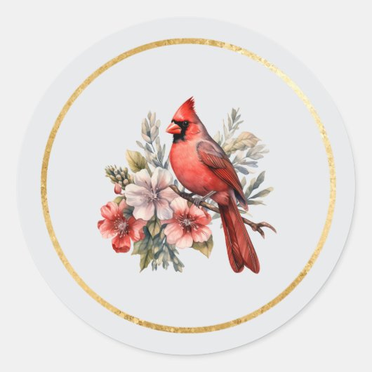 Cardinal Round Glossy Envelope Seal ラウンドシール (正面)