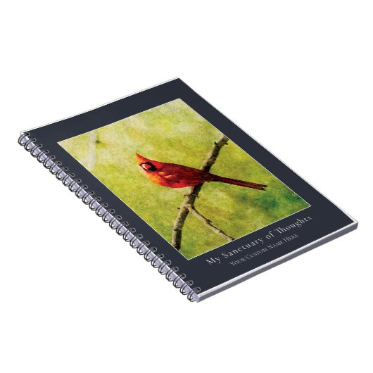 Cardinal Songbird Notebook | Nature Art Journal ノートブック (右側)