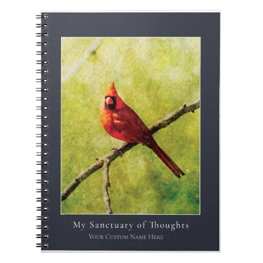 Cardinal Songbird Notebook | Nature Art Journal ノートブック (正面)