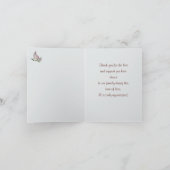 Cardinal Sympathy Thank You Folded Note Card ノートカード (内部)