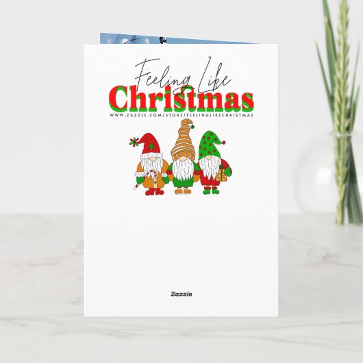Cardinal Themed Personalized Christmas カード (裏面)