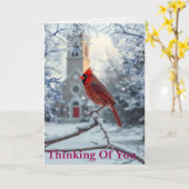 Cardinal (Thinking of you) カード (黄色い花)