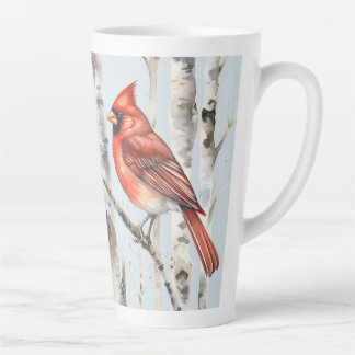 Cardinal with Birches (matching journal available) カフェラテマグ