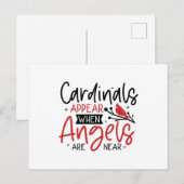 Cardinals Appear When Angels Are Near Bird ポストカード (正面/裏面)