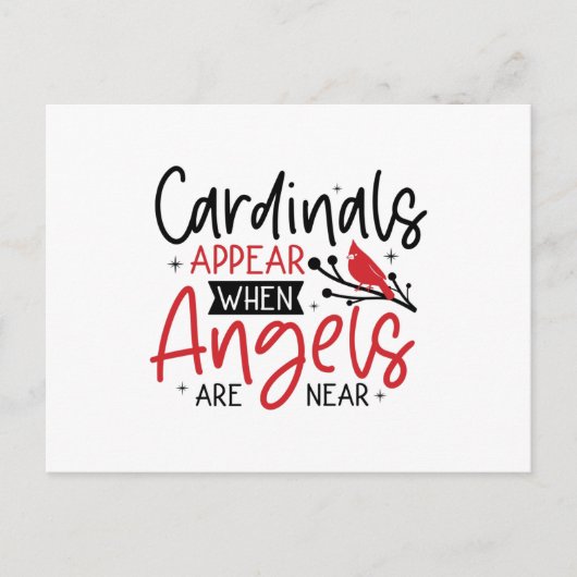 Cardinals Appear When Angels Are Near Bird ポストカード (正面)