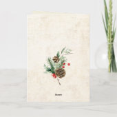 Cardinals Pinecone Jingle Bells Christmas New Year シーズンカード (裏面)