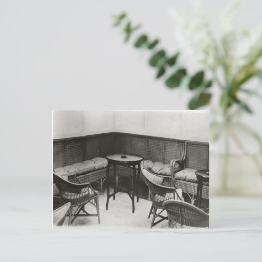 Cardington, Airship R101,喫煙室 ポストカード (スタンド正面)