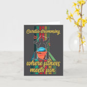 Cardio Drumming Gym Exercise Funny Fitness Cl W  カード (黄色い花)