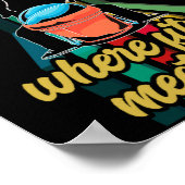 Cardio Drumming Gym Exercise Funny Fitness Cl W  ポスター (角)