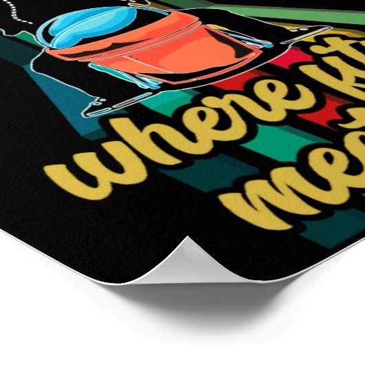 Cardio Drumming Gym Exercise Funny Fitness Cl W  ポスター (角)