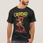Cardio Kills Skeleton Skull  Running Marathon Runn Tシャツ (正面)