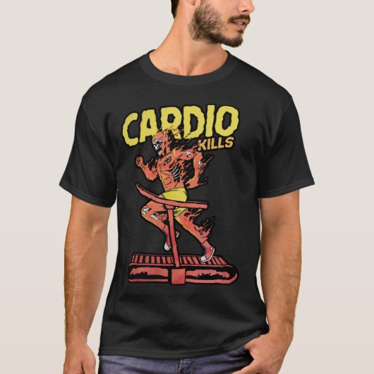 Cardio Kills Skeleton Skull  Running Marathon Runn Tシャツ (正面)