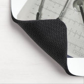 cardiogram EKGの読書の医学の聴診器 マウスパッド (コーナー)