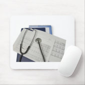 cardiogram EKGの読書の医学の聴診器 マウスパッド (マウス)