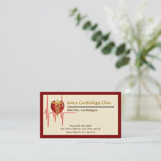 Cardiologist Business Card 名刺 (スタンド正面)