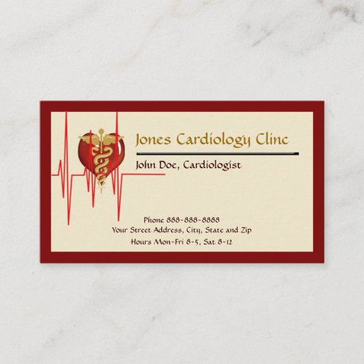 Cardiologist Business Card 名刺 (正面)