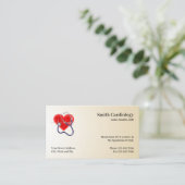  Cardiologist Cardiology Stethoscope Business Card 名刺 (スタンド正面)