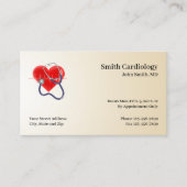  Cardiologist Cardiology Stethoscope Business Card 名刺 (正面)