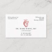 Cardiologist Doctor Anatomical Heart Appointment 名刺 (正面)