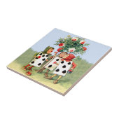 Cardmenのペンキ不思議の国の女王のバラ タイル (側面)