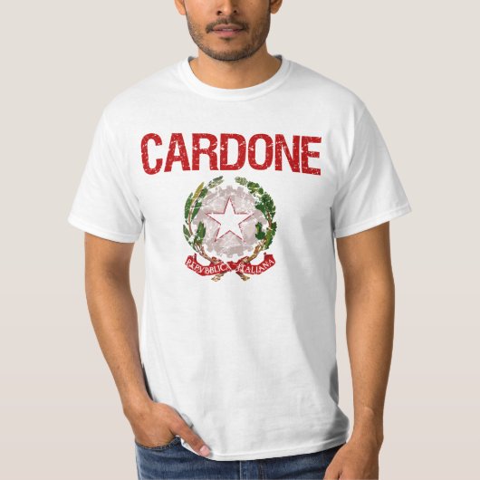 Cardoneのイタリア人の姓 Tシャツ (正面)