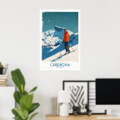 Cardrona Ski Print - New Zealand 1 ポスター (ホームオフィス)