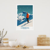 Cardrona Ski Print - New Zealand 1 ポスター (キッチン)