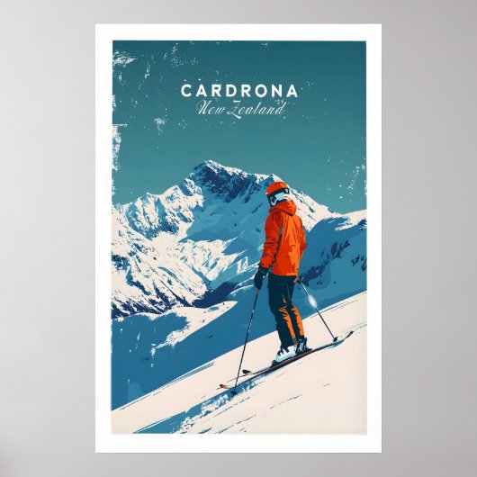 Cardrona Travel Poster - New Zealand 1 ポスター (正面)