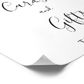 Cards and Gifts Blush Pink Rose Script Wedding ポスター (角)