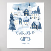 Cards and gifts Christmas village Baby Shower ポスター (正面)