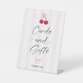 Cards and Gifts Coquette Cherry Bridal Shower 台座サイン (正面)