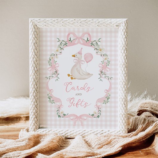 Cards and Gifts One Silly Goose Table Sign ポスター