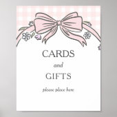 Cards and Gifts Pink Ice Cream Sundae Baby Shower ポスター (正面)