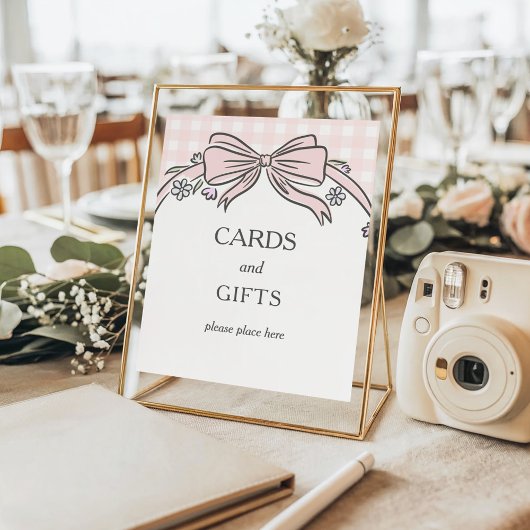 Cards and Gifts Pink Ice Cream Sundae Baby Shower ポスター