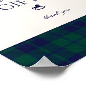 Cards and gifts Preppy Teddy Bear Plaid ポスター (角)