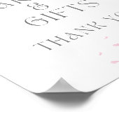 Cards and Gifts Sign for Cherry Blossom Party ポスター (角)