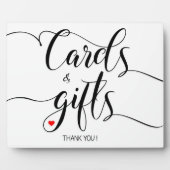 Cards and Gifts sign Tabletop Plaque with Easel フォトプラーク (正面)