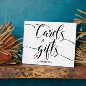 Cards and Gifts sign Tabletop Plaque with Easel フォトプラーク (側面)