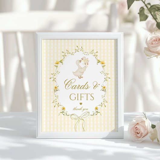 Cards and gifts Silly Goose gender neutral gingham ポスター