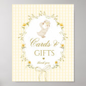 Cards and gifts Silly Goose gender neutral gingham ポスター (正面)