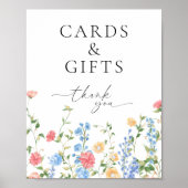 Cards and Gifts Wildflower Wedding Sign ポスター (正面)