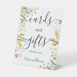 Cards and gifts wildflowers Sign 台座サイン