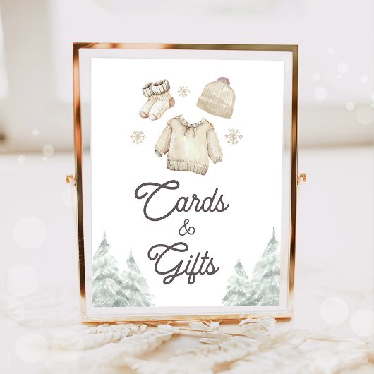 Cards and Gifts Winter Baby It's Cold Outside ポスター