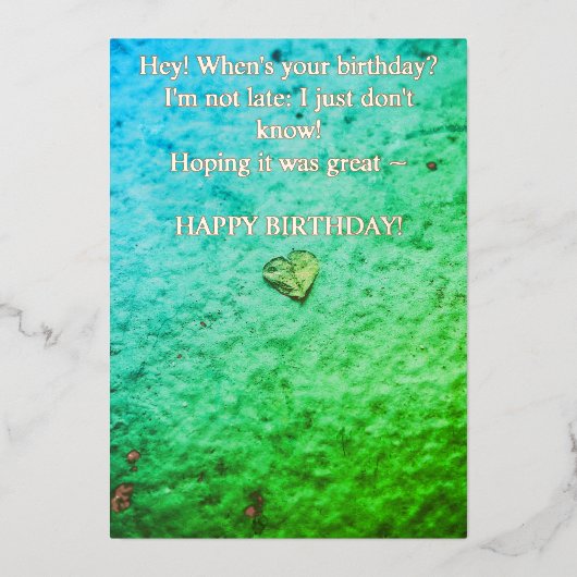 "CARDS BY MAGHIE" #CARDSBYMAGHIE CARDSBYMAGHIE.COM 箔シーズンカード (正面)