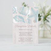 Cards de recepção de praia de madeira branca com c エンクロージャーカード (スタンド正面)