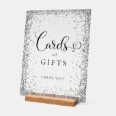 CARDS & GIFTS 銀の輝き ブライダルシャワー アクリルサイン (傾斜)