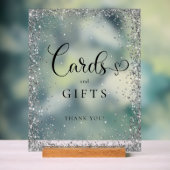 CARDS & GIFTS 銀の輝き ブライダルシャワー アクリルサイン (ニュートラル)