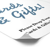 Cards & Gifts Balloon Eucalyptus Baby Shower SIGN ポスター (角)