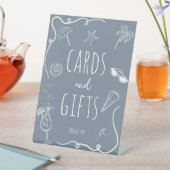 Cards & Gifts Beach Doodle Bridal Shower  台座サイン (インサイチュ)