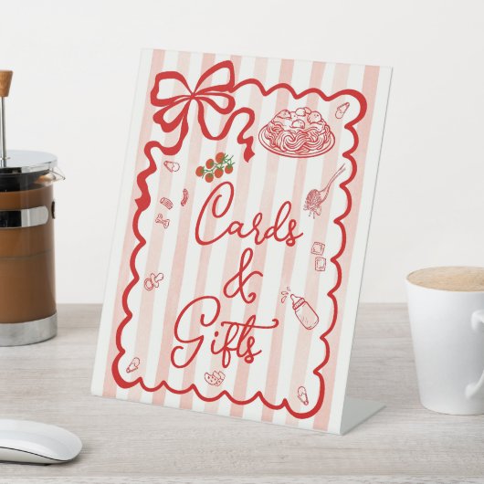 Cards & Gifts Bow Theme 台座サイン (インサイチュ)